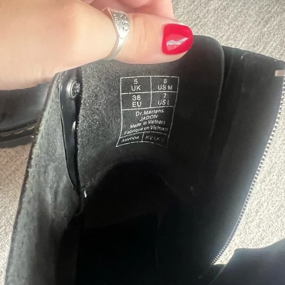 Dr. Martens Shiny Black Combat Boots - Picture 4 of 4